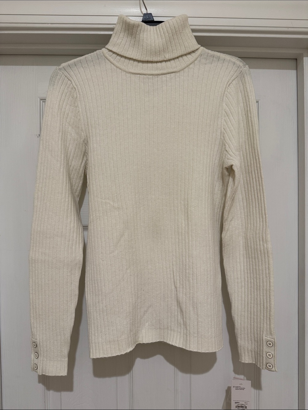 Croft & Barrow Cream Ribbed Turtleneck Sweater - Classic Women's Knit